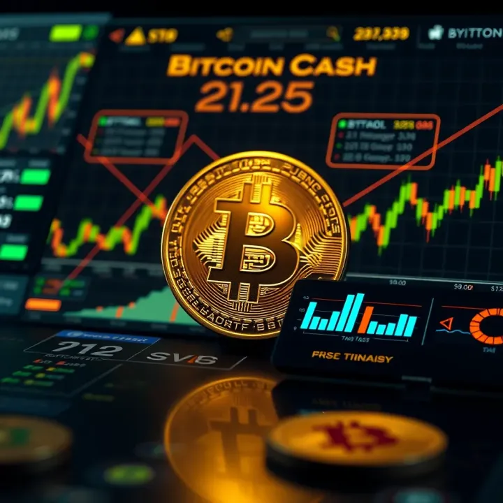 Key Influences on Bitcoin Cash Price Movement Visualization of key factors influencing Bitcoin Cash value including technical indicators and expert predictions