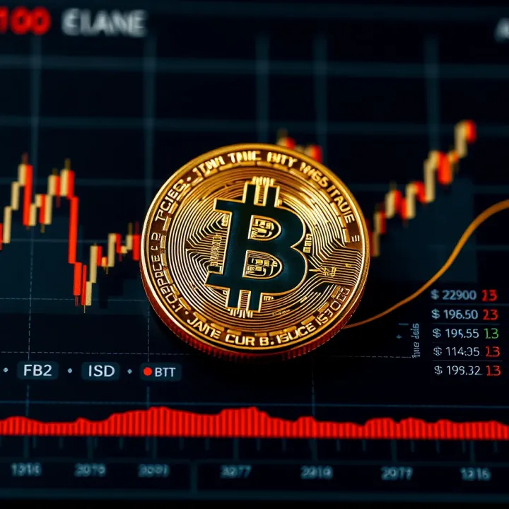 Graph showing fluctuations and trends in Bitcoin value over time