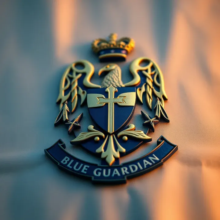 Blue Guardian Emblem Representing Protection in Nigeria Blue Guardian emblem symbolizing protection and vigilance over Nigerian natural resources