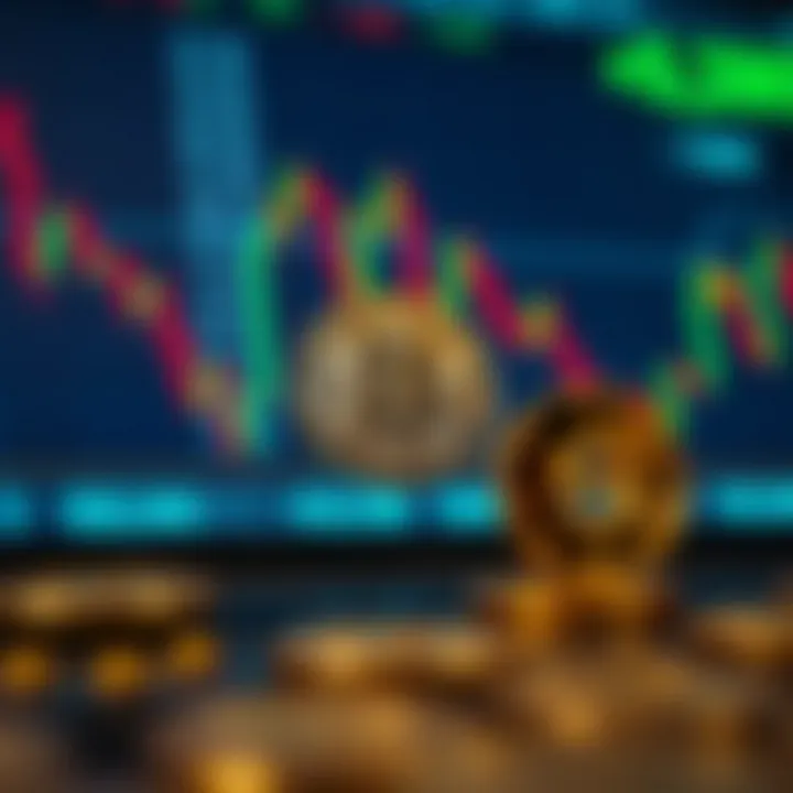 Illustration of cryptocurrency charts and Nigerian currency symbol