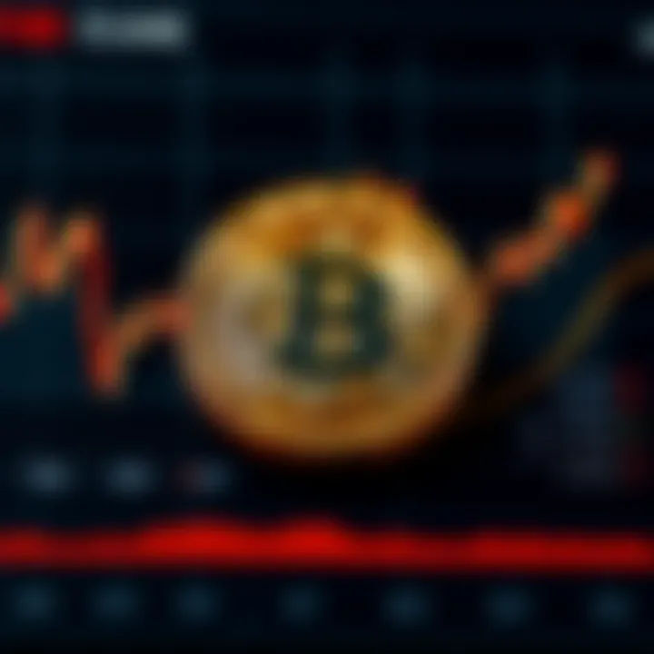 Graph showing fluctuations and trends in Bitcoin value over time