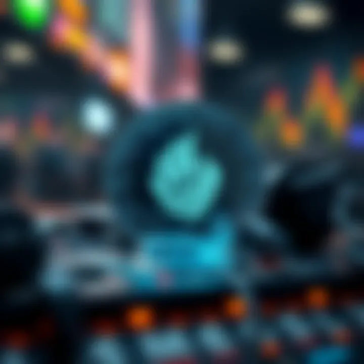 Illustration showing blockchain technology and BitTorrent Coin integration for decentralized data sharing