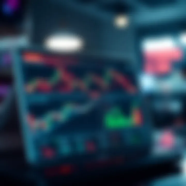 Illustration of secure digital trading platform interface with charts and analytics