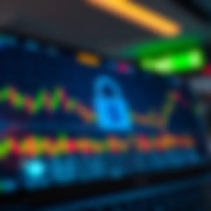 Illustration of a secure online trading platform with Nigerian currency symbols