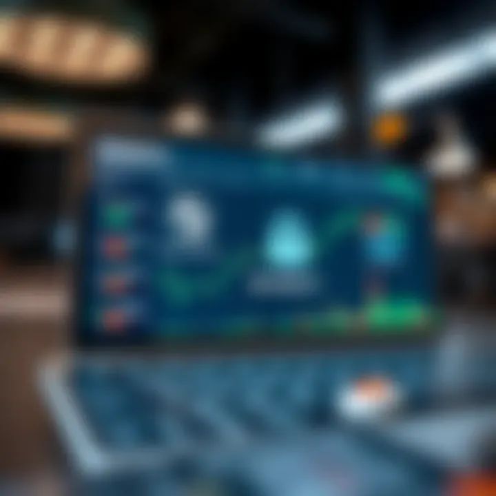 Risk and Security Features in Copy Trading Platforms Illustration of risk management tools and security features in a trading application interface