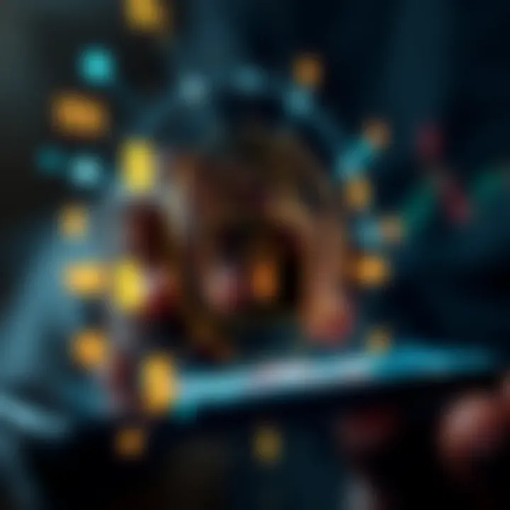 Secure online transaction concept with digital padlock and currency symbols overlaid on a mobile device