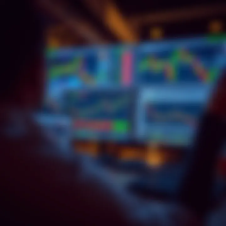 Collection of forex trading tools including charts, analysis software, and regulatory documents on a digital interface