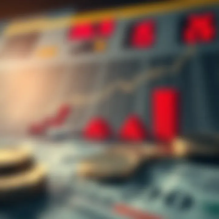 Visual representation of economic indicators influencing currency value including inflation and government policies