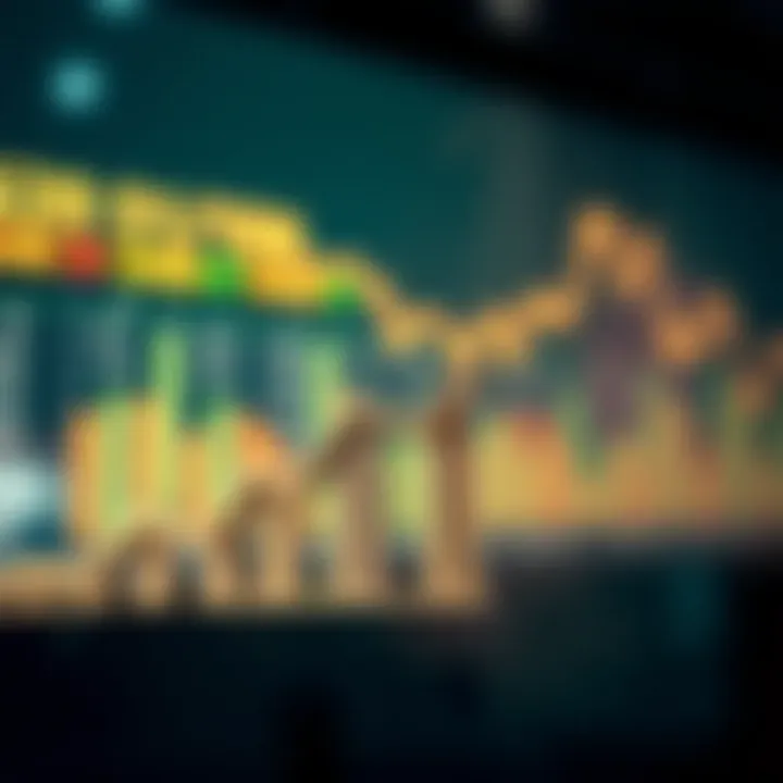 Graph illustrating upward trend in forex market with Nigerian naira symbol and currency exchange icons