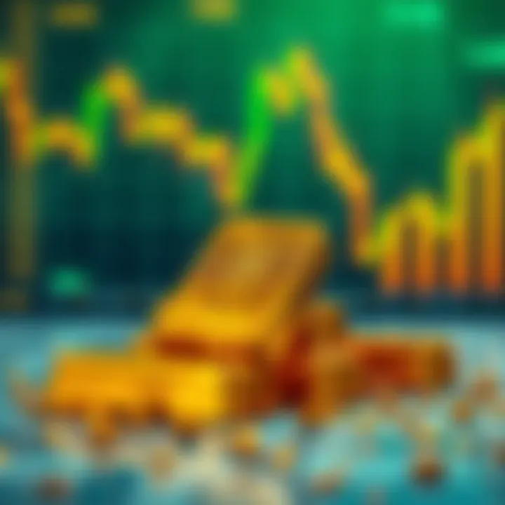 Impact of Local Economic Conditions on Gold Investment in Nigeria Illustration of gold bars with Nigerian economic indicators in the background