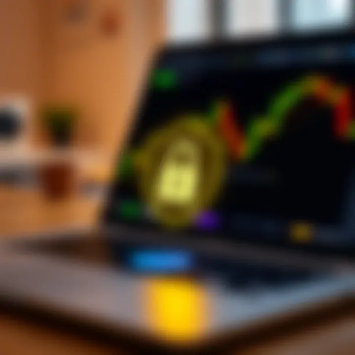 Illustration of a secure connection symbolizing safe downloading and installation of software on a laptop