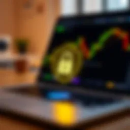 Secure Download and Installation for IQ Option Illustration of a secure connection symbolizing safe downloading and installation of software on a laptop