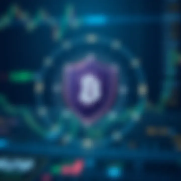 Security Features Ensuring Safe Cryptocurrency Trading on Indoex Digital security concept with shield and blockchain symbols representing cryptocurrency protection