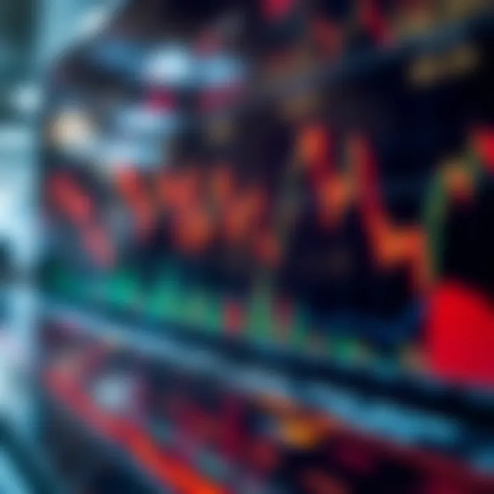 Visualization of market trends with an overlay representing the impact of automated trading systems