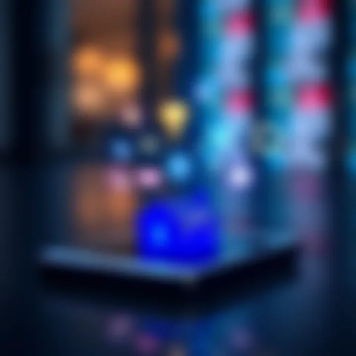 Graphic depicting digital benefits icons emerging from a mobile device symbolizing maximised Tapswap rewards