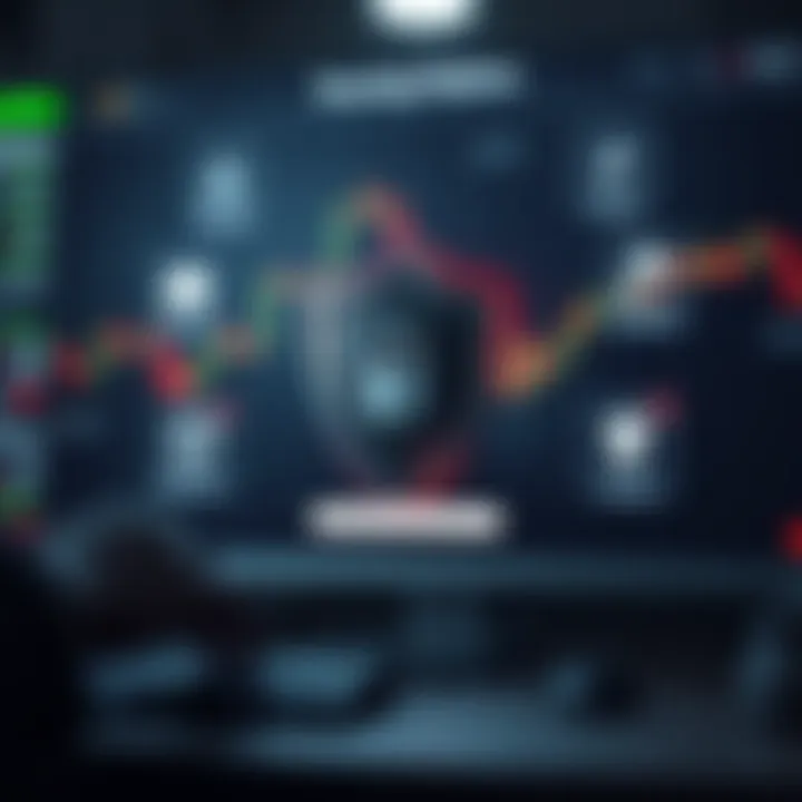 Ensuring Security in Online Trading for Nigerian Investors Safe online trading environment with security icons and a shield symbolizing protection of investments