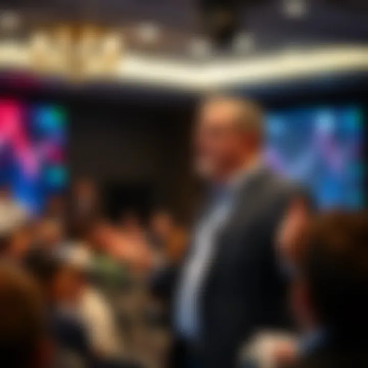 Steve Mauro delivering a keynote speech at an industry conference