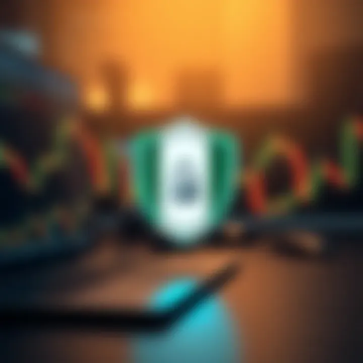 Secure Forex Trading Under Nigerian Regulatory Environment Illustration of secure online trading with a shield icon and Nigerian flag colors