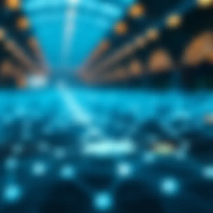 Illustration of blockchain network nodes highlighting Solana technology performance