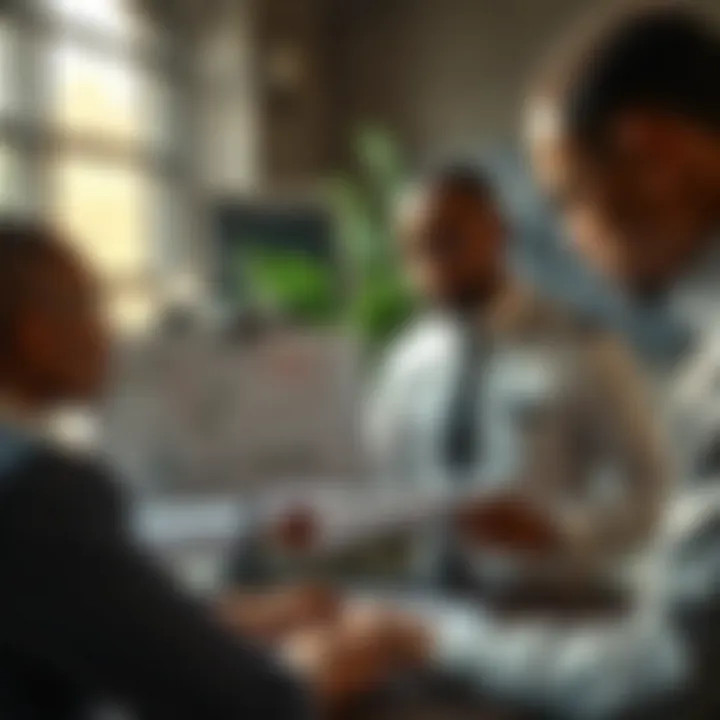 Business team discussing forecast charts and strategic plans for upcoming market conditions