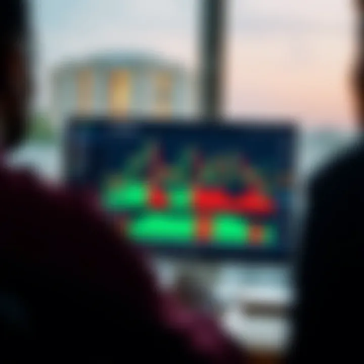 Advanced TradingView chart displaying candlestick patterns and technical indicators on Deriv platform