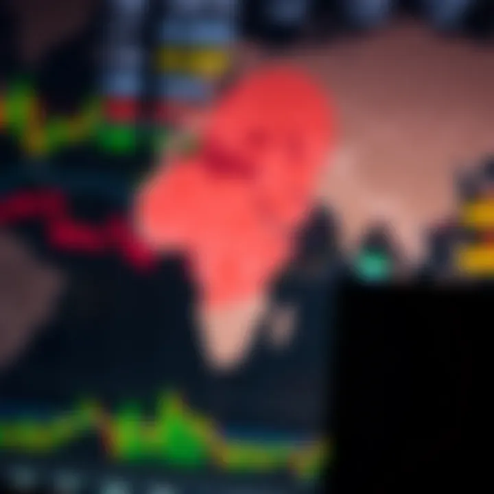 Map showing overlapping global trading sessions with Asian market highlighted