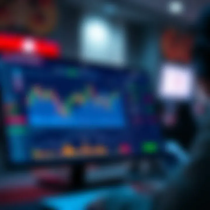 Illustration of a digital dashboard showing trading strategy performance metrics within a demo environment