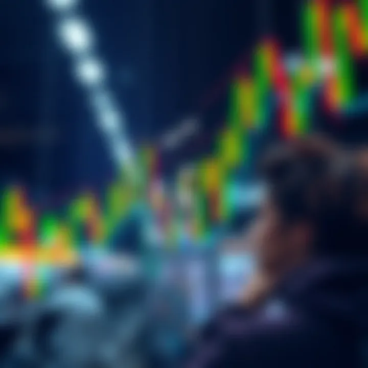 Trading chart displaying forex market activity with emphasis on closing time on Friday