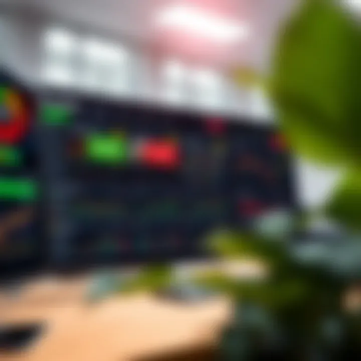 Dashboard interface of IQ Option displaying various trading assets and market charts