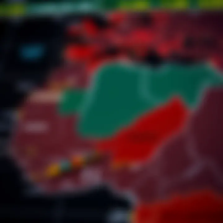 Map showing time zone differences between London and Nigeria for trading sessions
