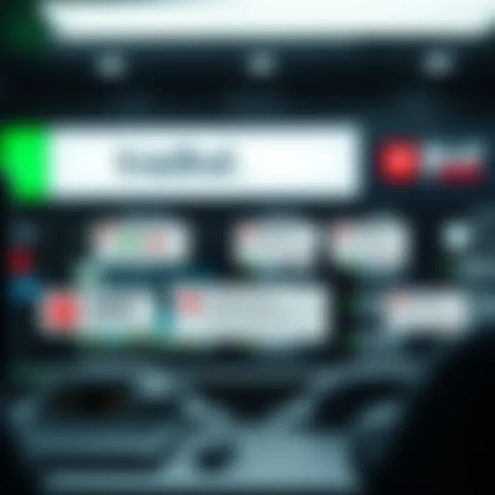 Illustration showing various financial transaction methods with limit notifications