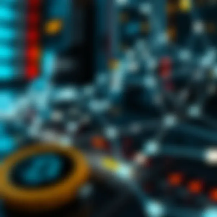 Digital representation of USDT tokens connected through blockchain network