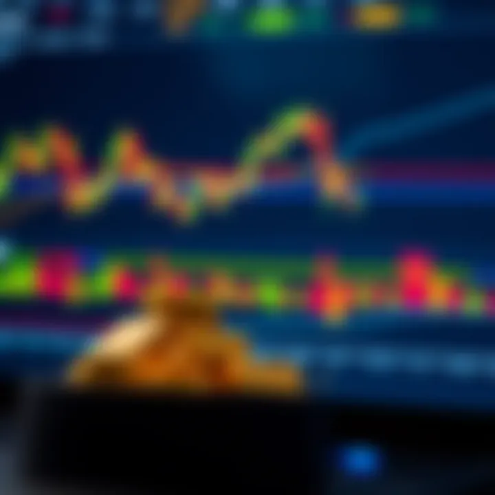 Analysis charts depicting technical indicators and trading signals for gold