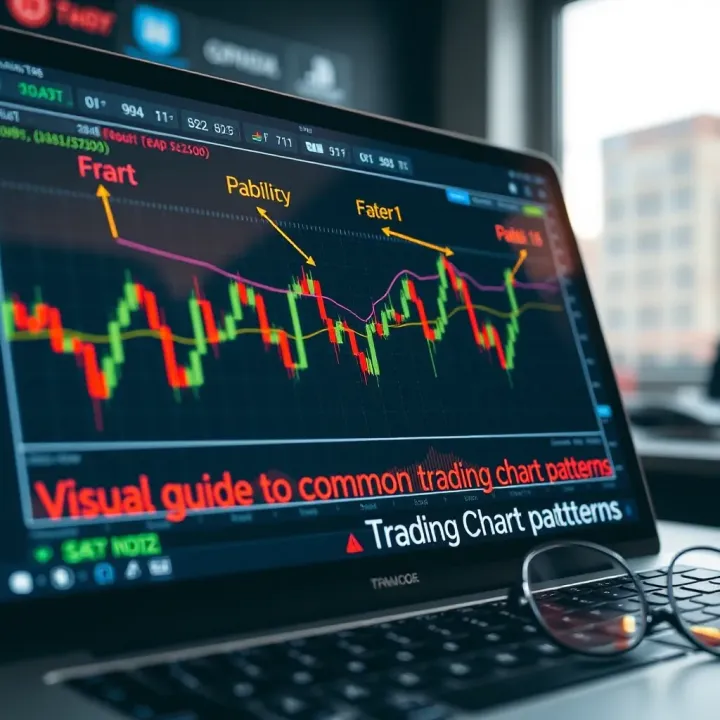 Illustration of common chart patterns used in trading analysis with annotations