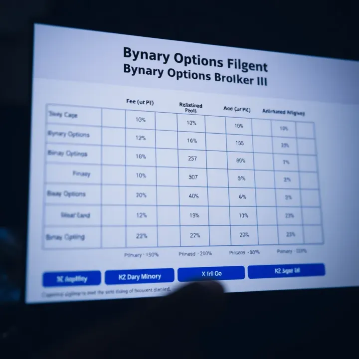 Comparison of Binary Options Brokers in Nigeria Graph showing comparison of various binary options brokers based on fees and reliability