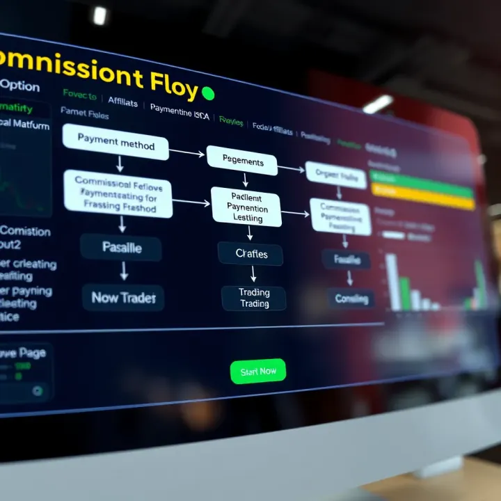 Visual representation of commission flow and payment methods available for Nigerian affiliates in Pocket Option