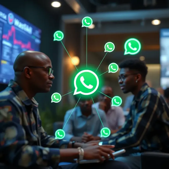 Digital network graphic representing community exchange of cryptocurrency tips in Nigeria