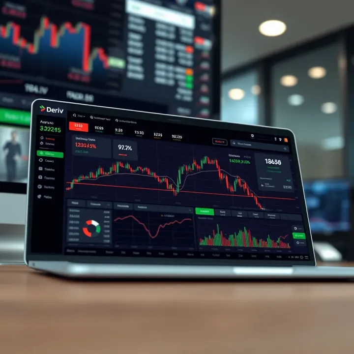 Dashboard illustrating risk management tools and market trend analysis for Nigerian traders on Deriv