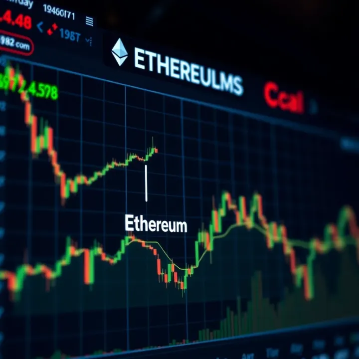 Graph illustrating Ethereum price fluctuations and market trends
