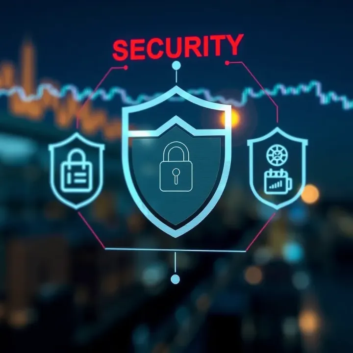 Expert Option Security Measures and Regulatory Status Graphic showing security shield and regulatory compliance symbols