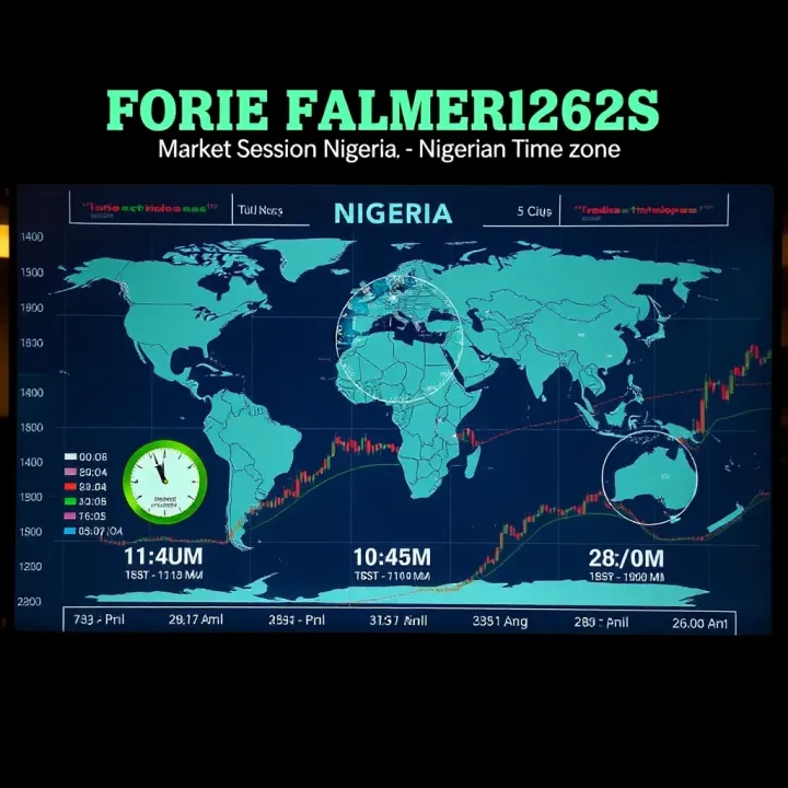 Global forex market sessions with corresponding trading hours adjusted to Nigerian local time