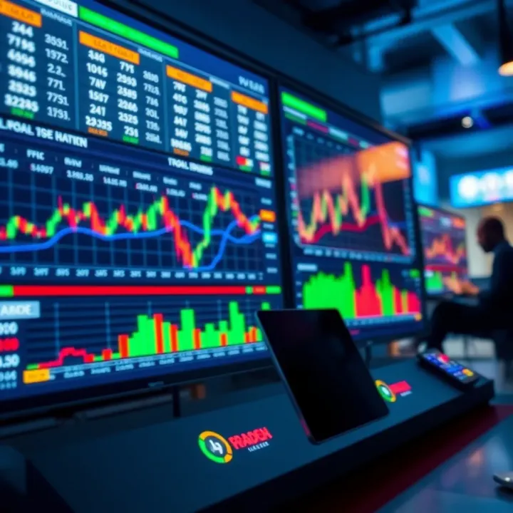 Nigerian online trading platform dashboard displaying market trends and trading options
