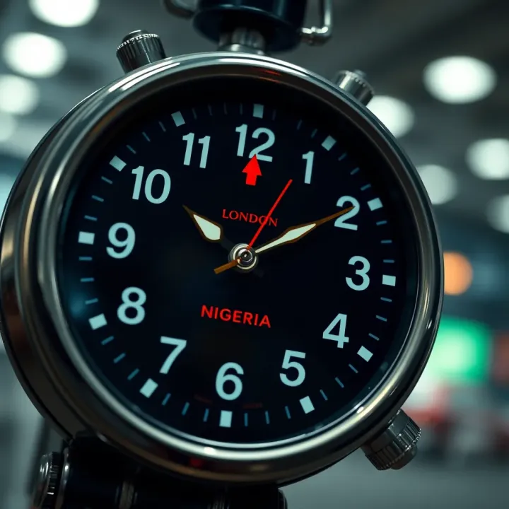 London Trading Session Hours Aligned with Nigerian Local Time and Daylight Saving Shifts Clock face showing London trading session hours aligned with Nigerian local time and daylight saving adjustment