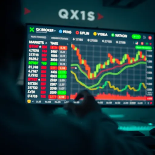 QX Broker Trading Platform Overview Dashboard showing trading options and market data on QX Broker platform