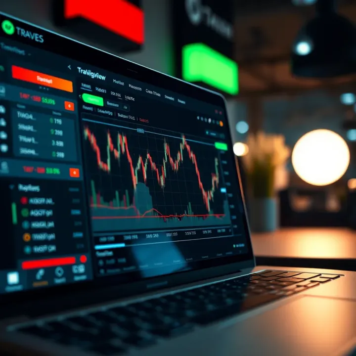 TradingView Interface Customization and Integration Features Screenshot of TradingView platform interface showcasing customization tools and platform integration options