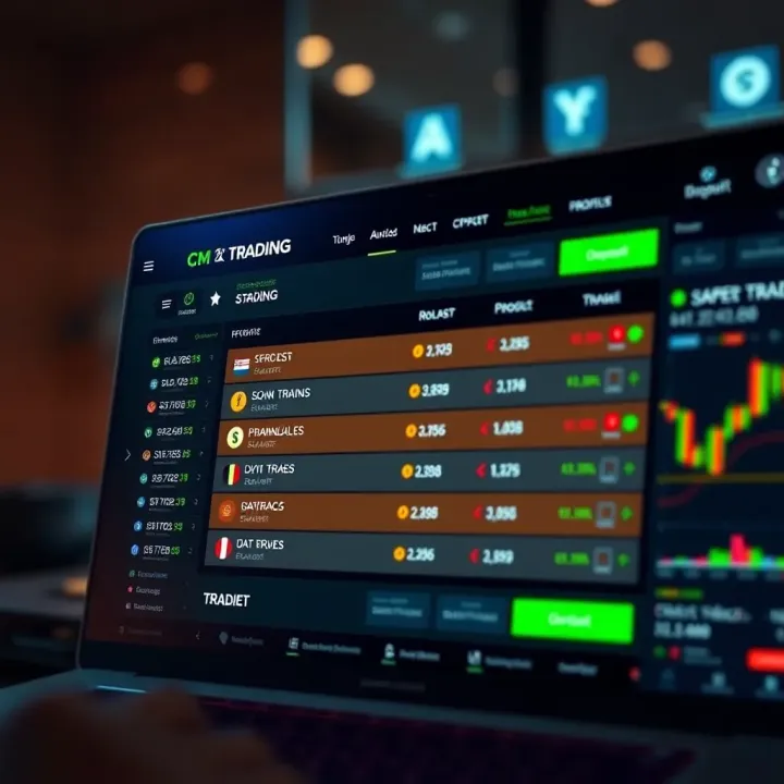 Overview of CM Trading platform interface showing deposit options available for Nigerian traders