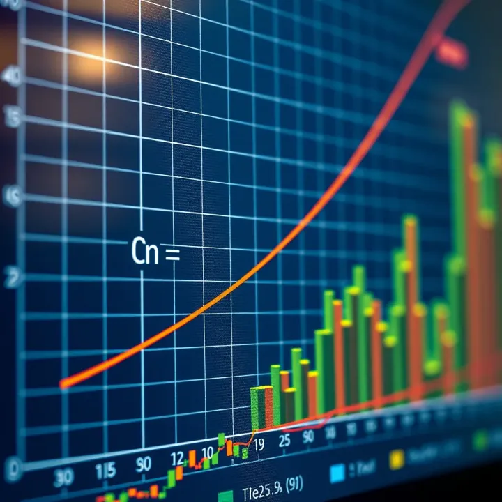 Graph showing a function curve with its derivative plotted to illustrate rate of change