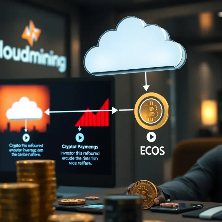 Graphic depicting the flow of cryptocurrency payments from cloud mining platforms to investors in Nigeria