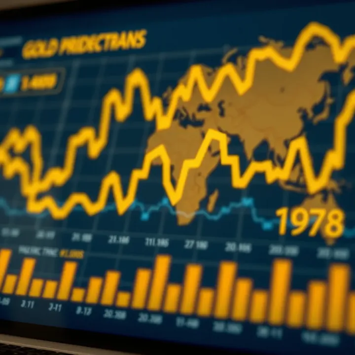 Chart showing gold price fluctuations influenced by global economic indicators
