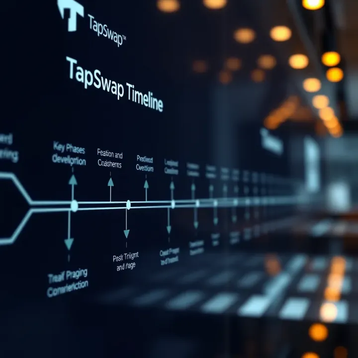 TapSwap Development and Launch Timeline Timeline illustrating key phases of TapSwap development and anticipated market introduction